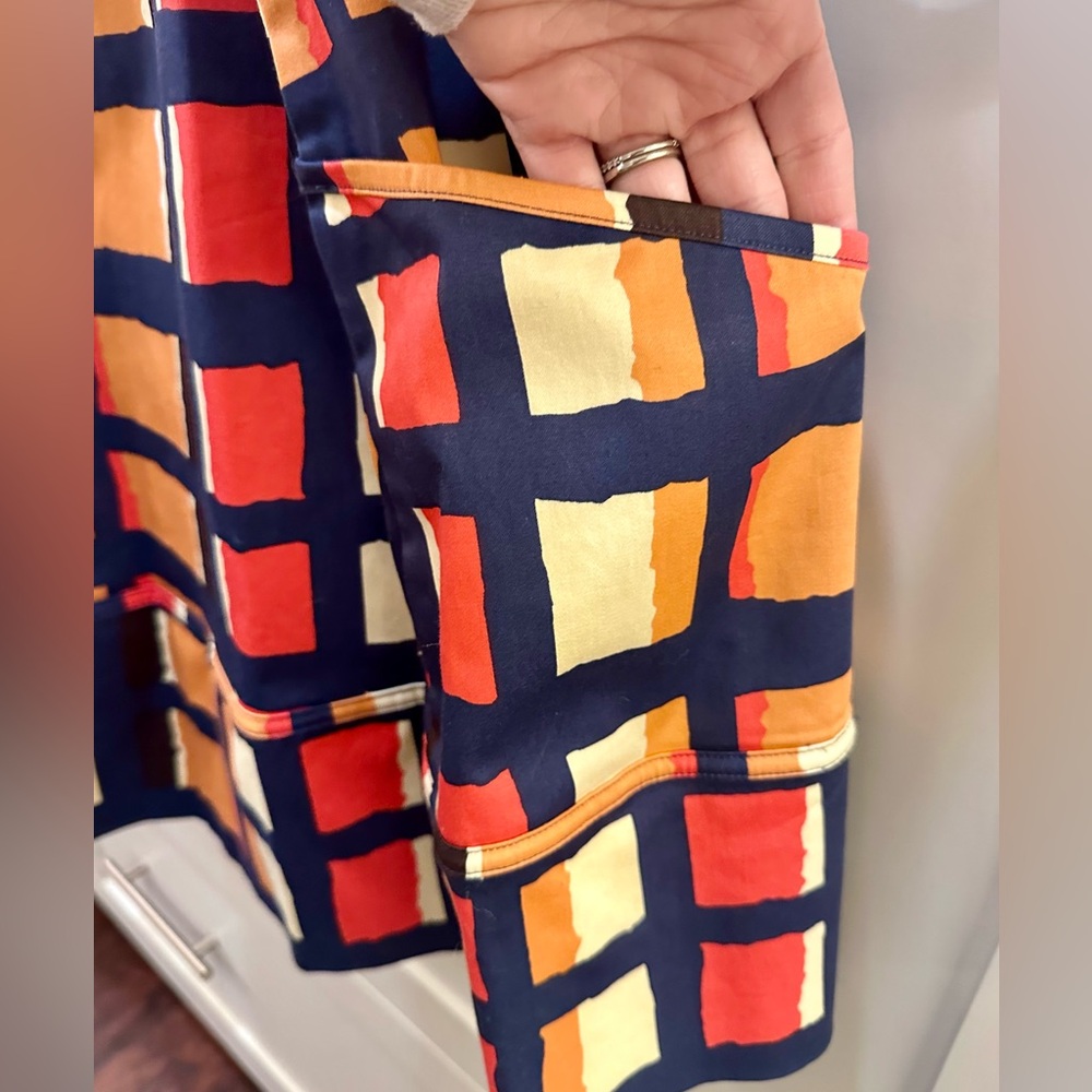 NWT Jessica Simpson Stylish Women’s Halter Dress with Belt - Navy/Orange pattern - Picture 5 of 10